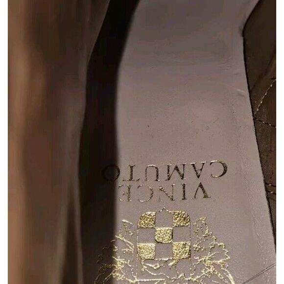 NEW! VINCE CAMUTO Hammerton Golden Rugged Metal Leather Ankle Booties Size 7M - Picture 7 of 10